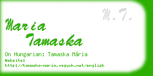 maria tamaska business card